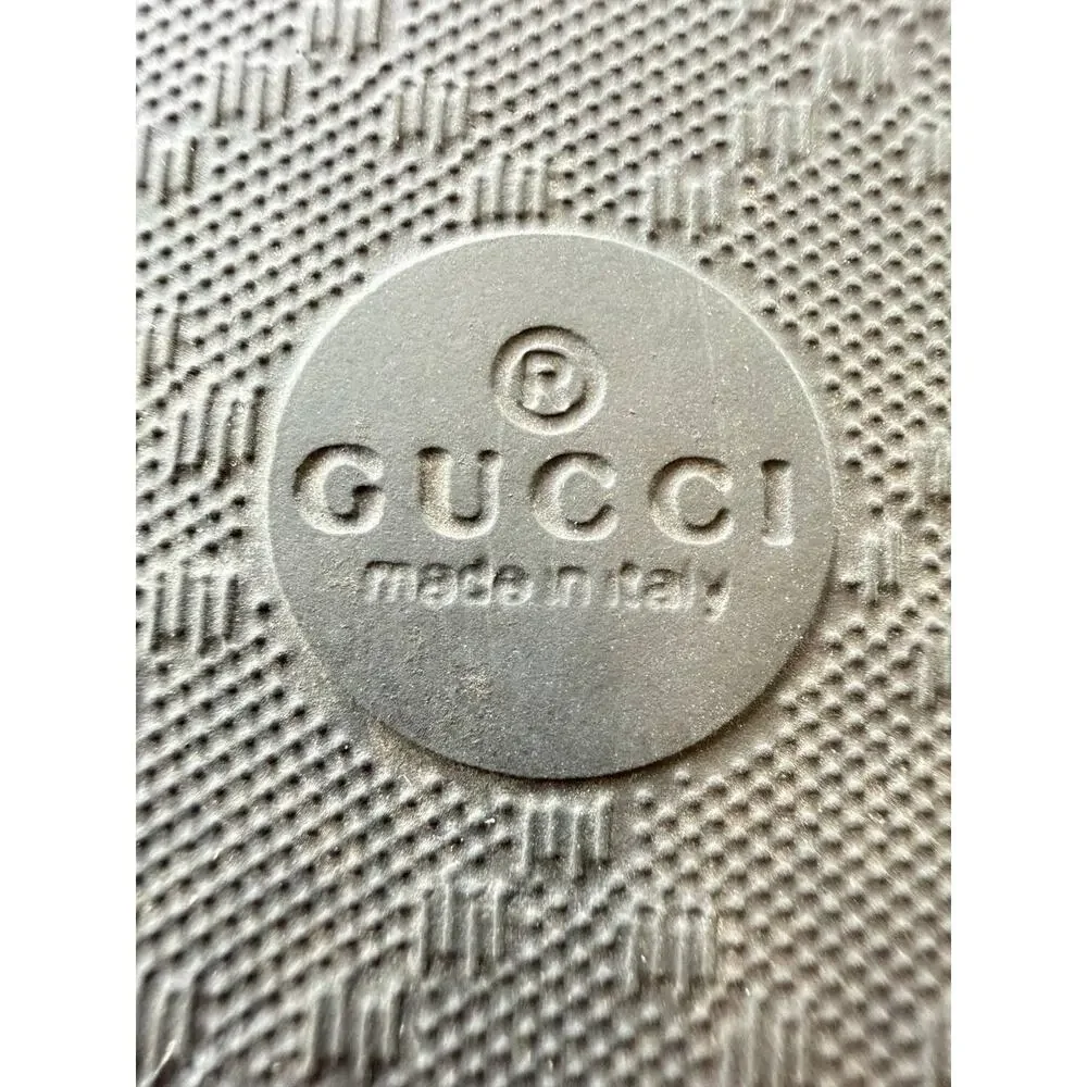 Gucci Logo Rubber Slide Sandals Black Men's EU 40 US 7 Pre-Owned